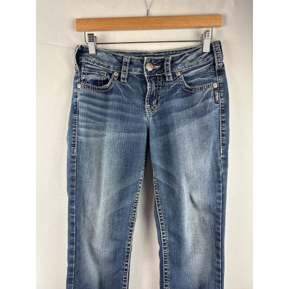 Silver Jeans Co. Suki Mid Slim Bootcut Jeans W27/L33 Blue Denim Womens - Picture 1 of 8